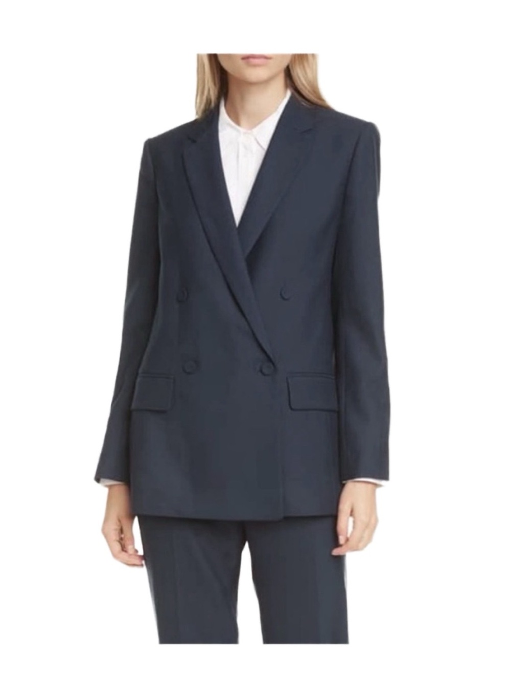 Club Monaco Sidra Double Breasted Blazer Jacket Navy Size 6